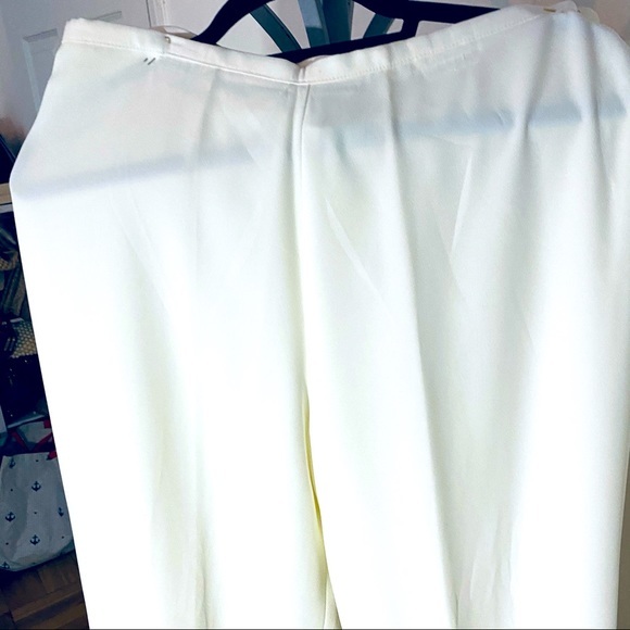 OFF WHITE NWOT Lauren Taylor ivory wide leg trousers Sz 14 - Picture 2 of 5